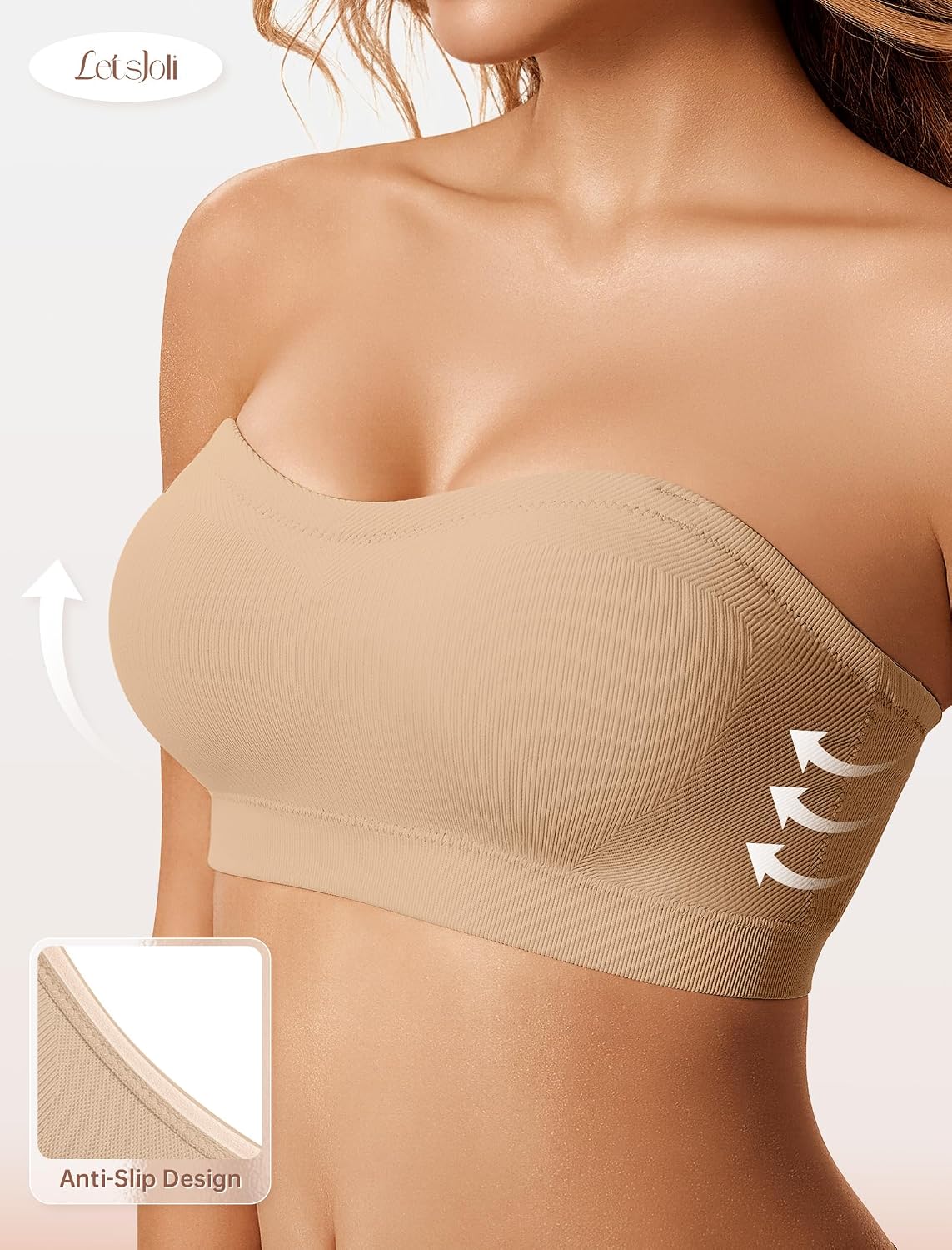LetsJoli Strapless Wireless Push-Up Bandeau Bra — image 2