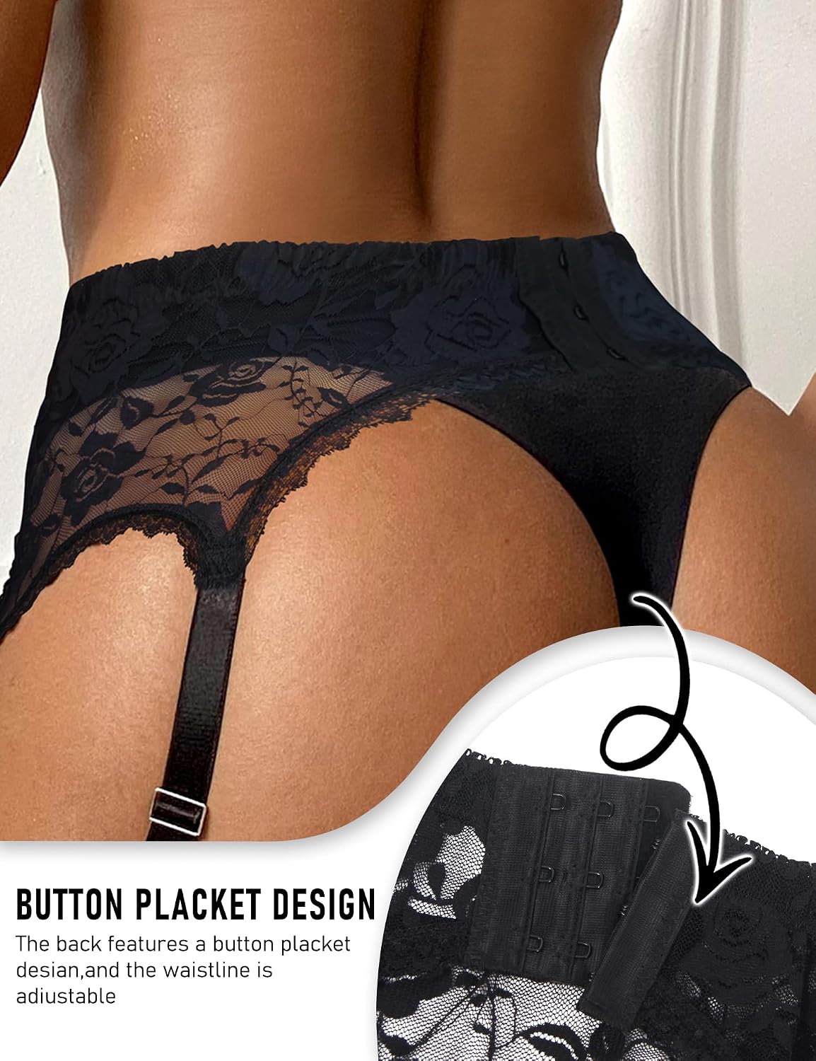 comeondear Plus Size Lace Garter Belt Set — image 3