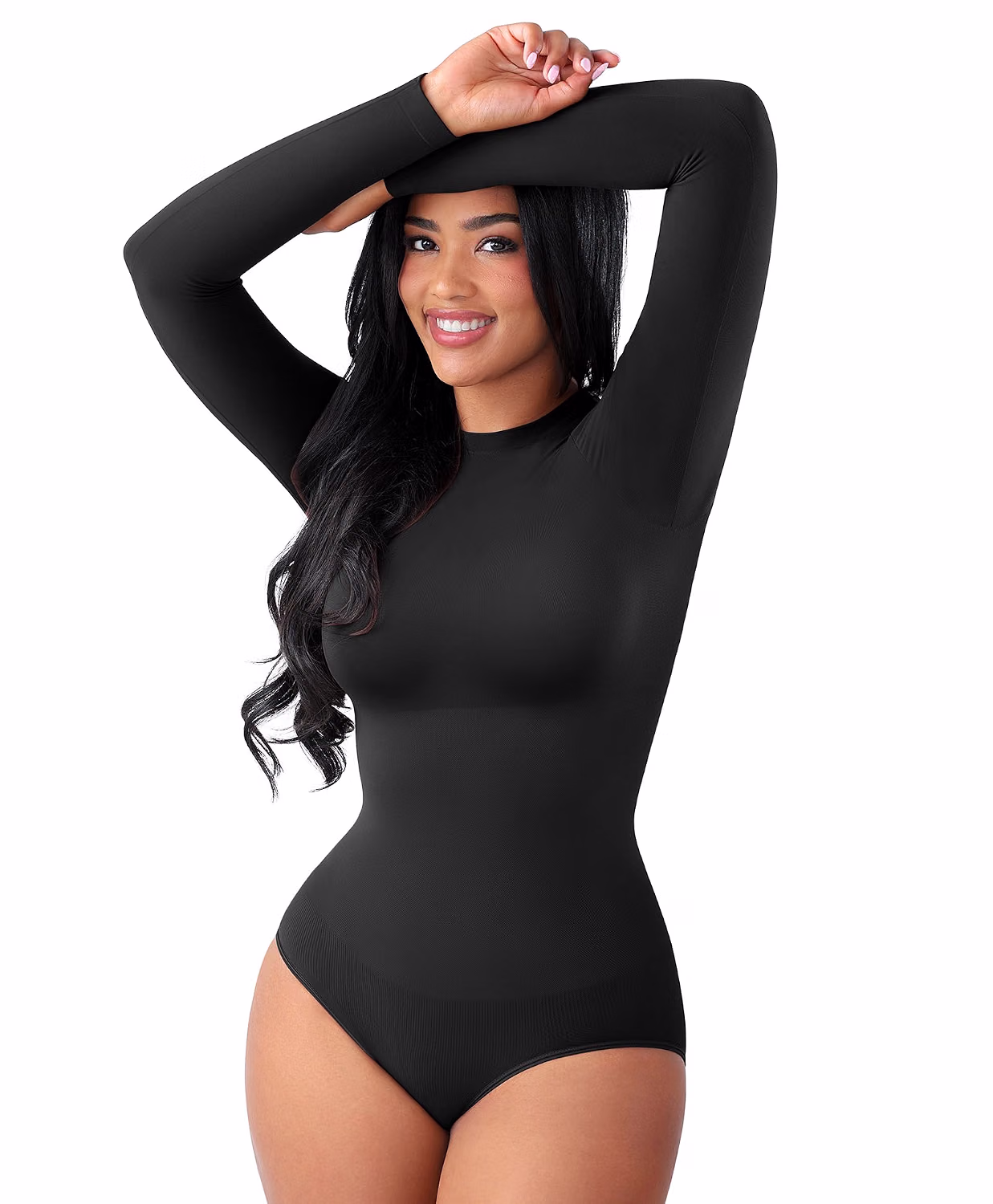 FeelinGirl Tummy Control Long Sleeve Bodysuit