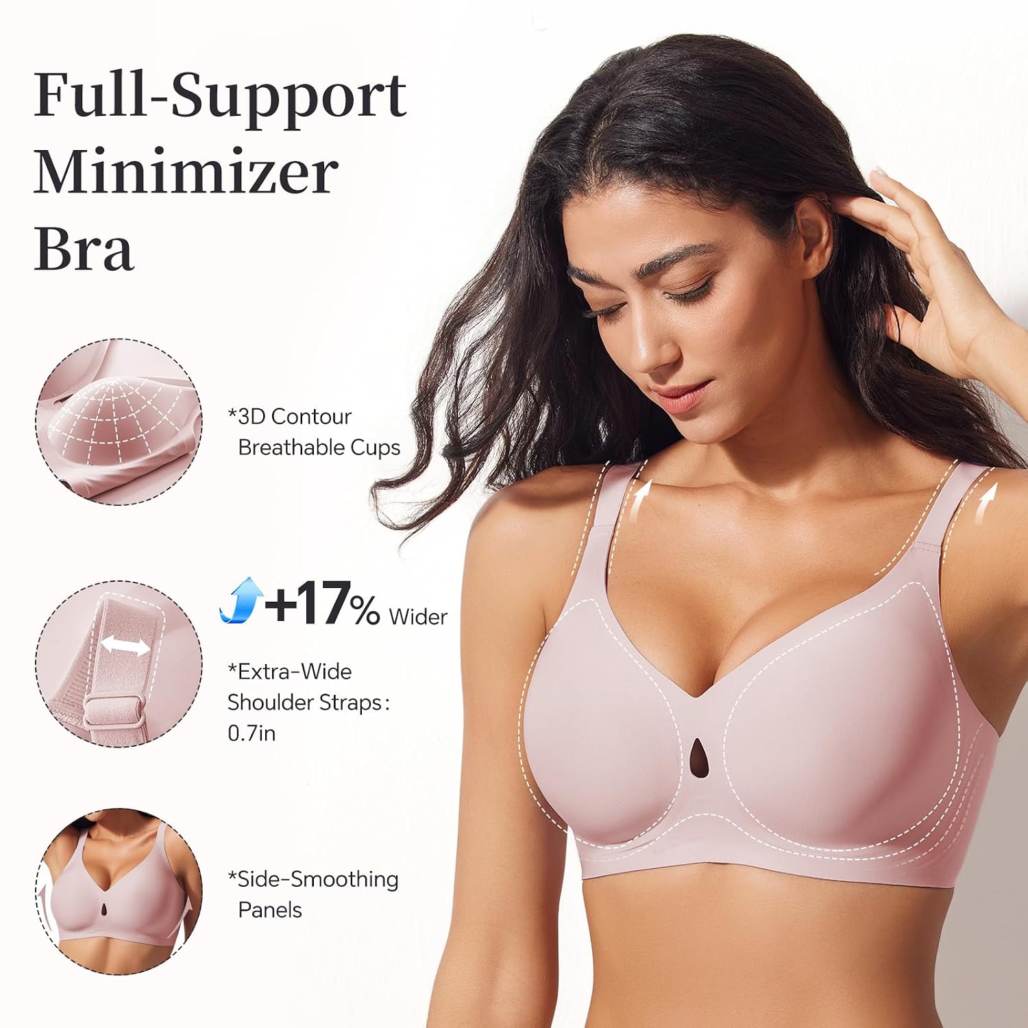 UIMERO Jelly Wireless Seamless Bra for Women — image 3