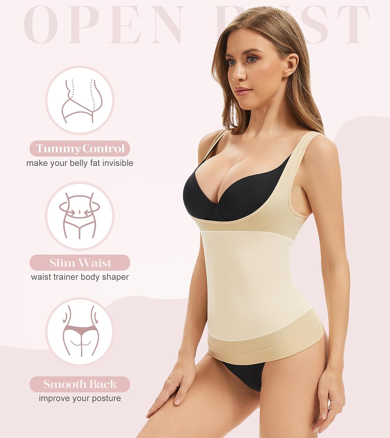 Ysabeloom Underbust Shapewear Tank for Women — image 2