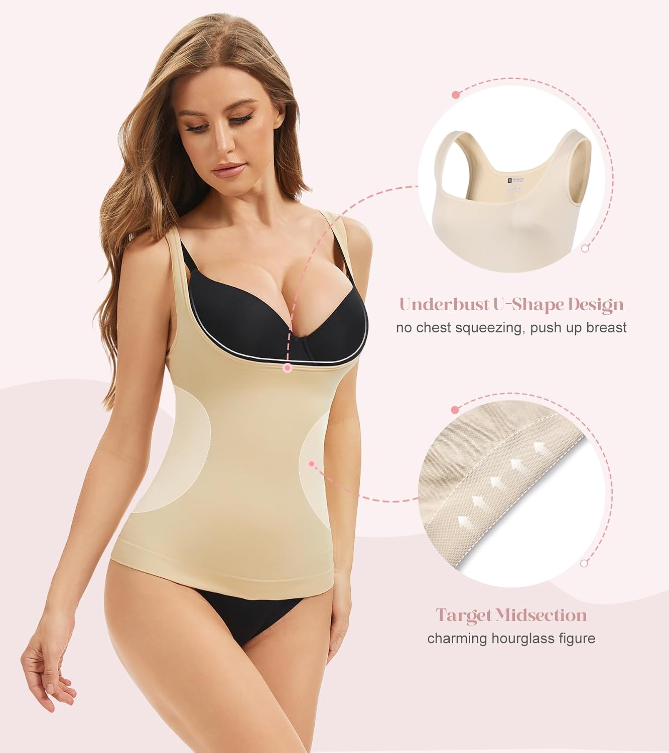 Ysabeloom Underbust Shapewear Tank for Women — image 3