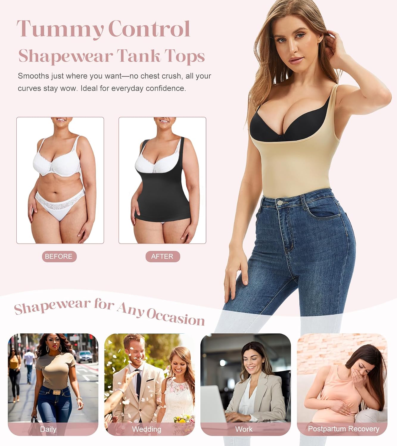 Ysabeloom Underbust Shapewear Tank for Women — image 5