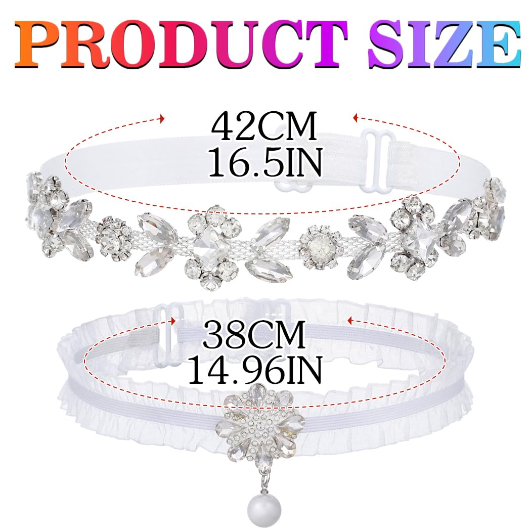 Urieo Rhinestone Wedding Garter for Bride — image 3