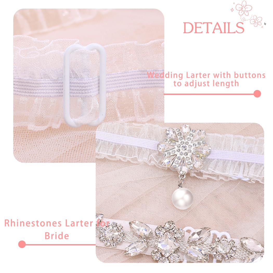 Urieo Rhinestone Wedding Garter for Bride — image 5