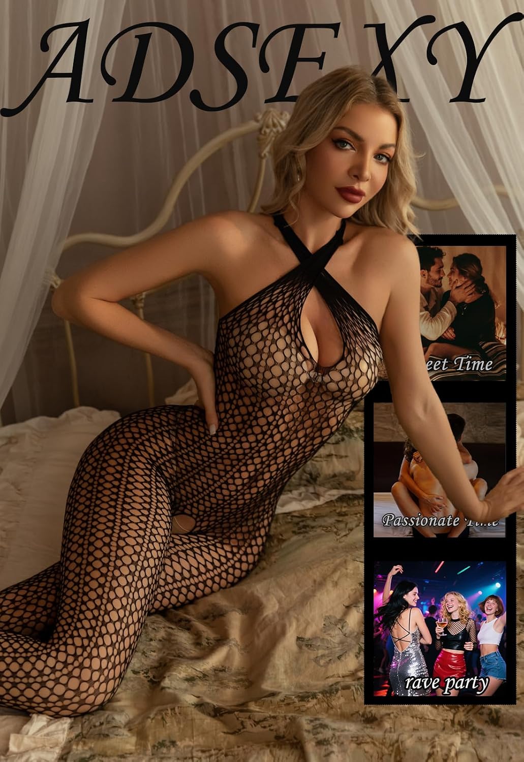 ADSEXY Fishnet Bodysuit Sheer Mesh Lingerie — image 2