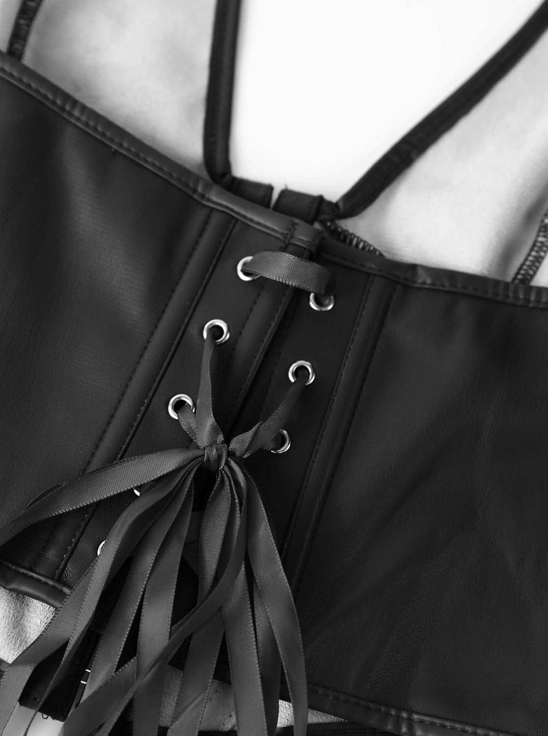 Benfoly Women's Y2K Leather Halter Corset Bustier — image 7