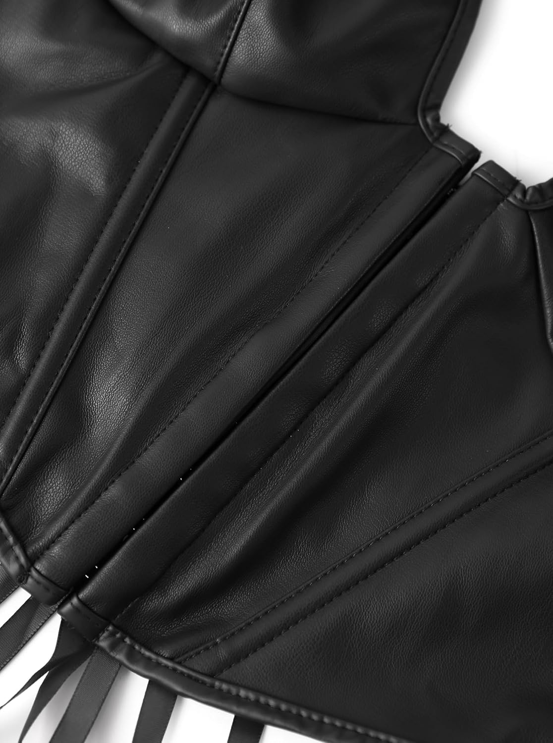 Benfoly Women's Y2K Leather Halter Corset Bustier — image 8