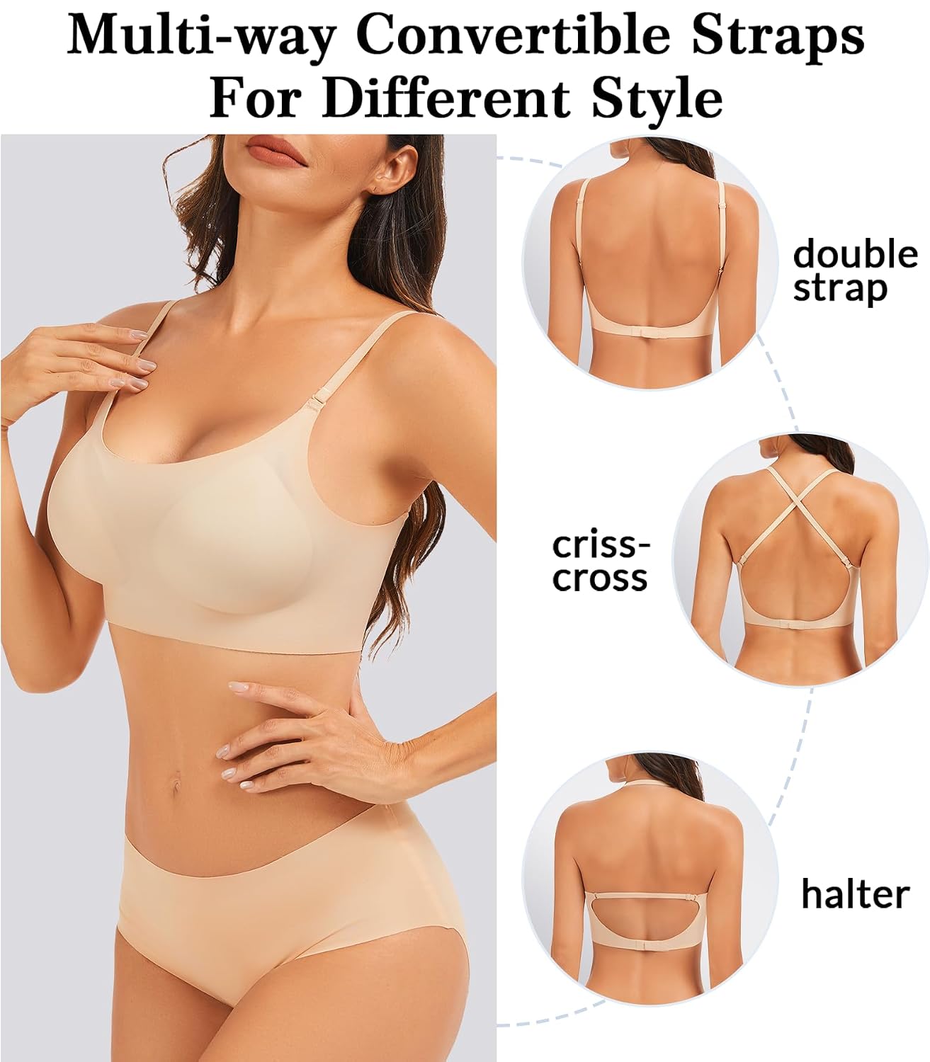 BOUFOR Seamless Low Back Convertible Bralette — image 2