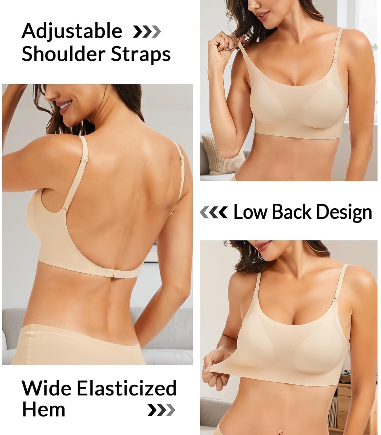 BOUFOR Seamless Low Back Convertible Bralette — image 3