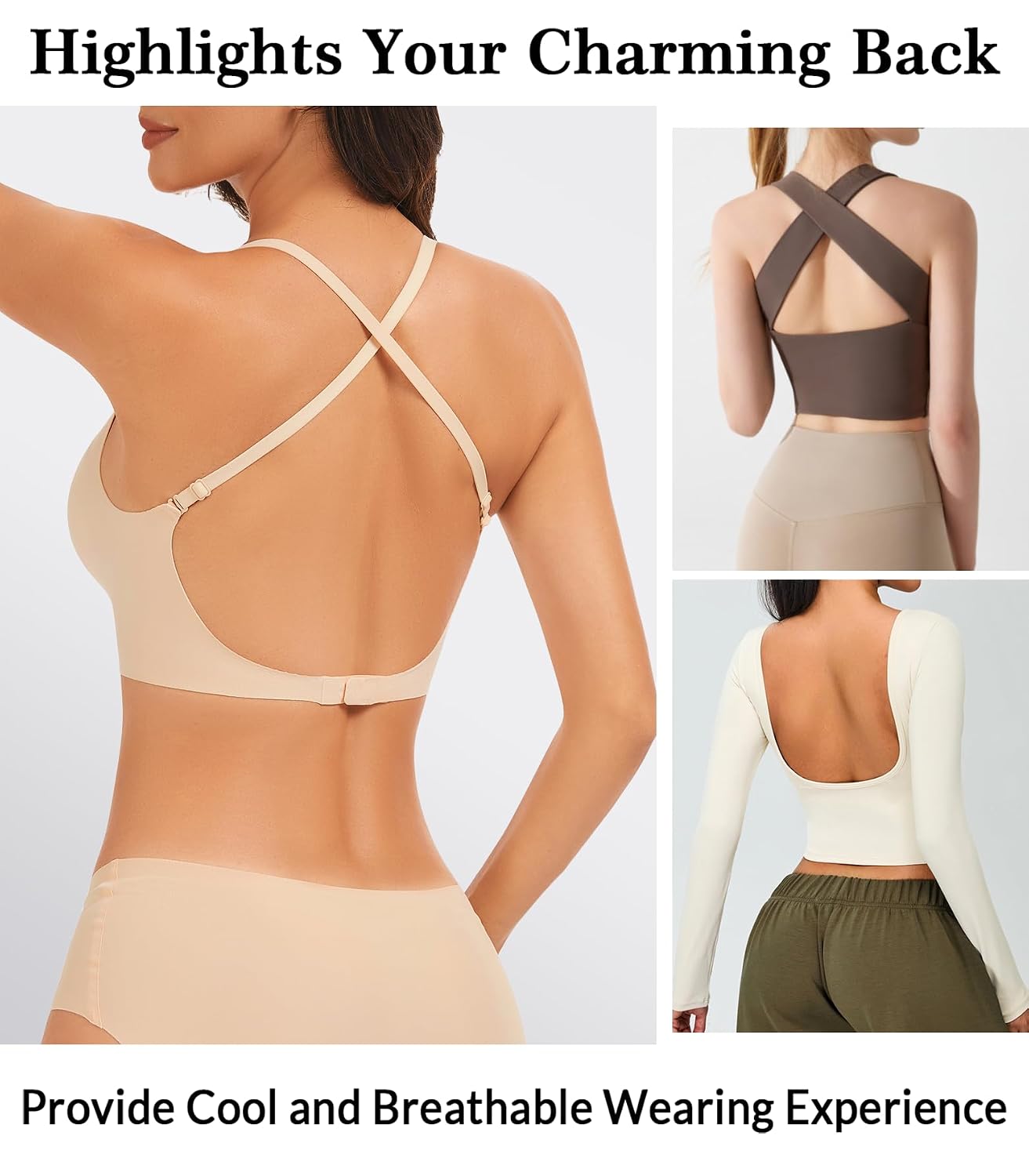 BOUFOR Seamless Low Back Convertible Bralette — image 5