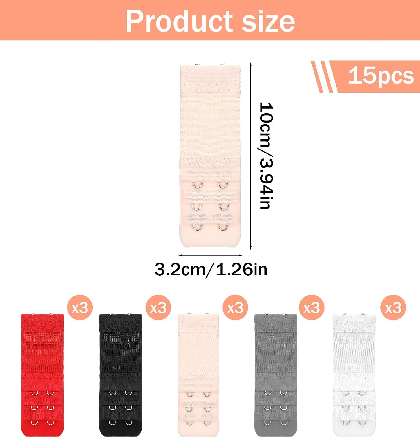 2 Hook Bra Extenders for Women — image 2