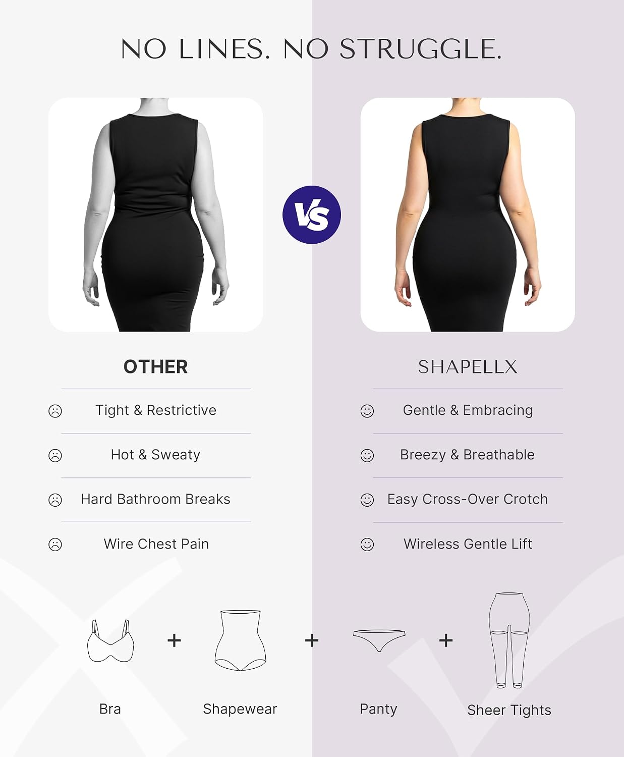 SHAPELLX Full Body Shapewear Bodysuit with Tummy Control — image 3