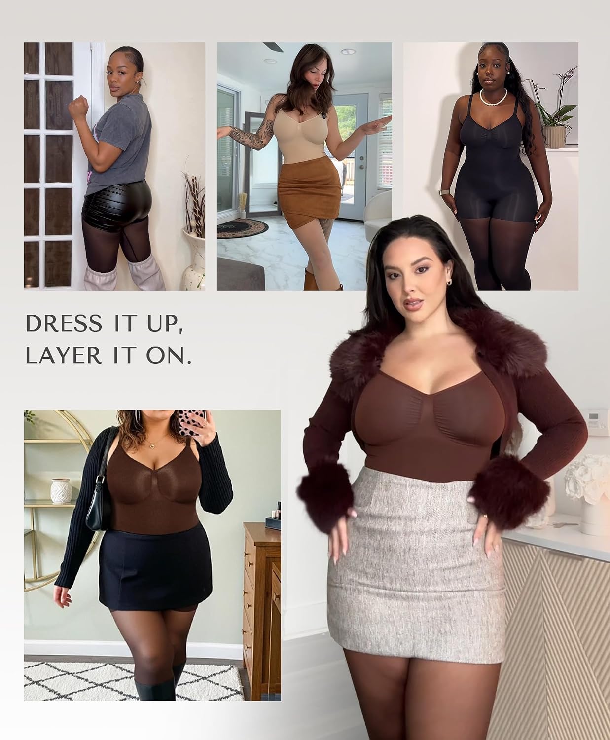 SHAPELLX Full Body Shapewear Bodysuit with Tummy Control — image 4