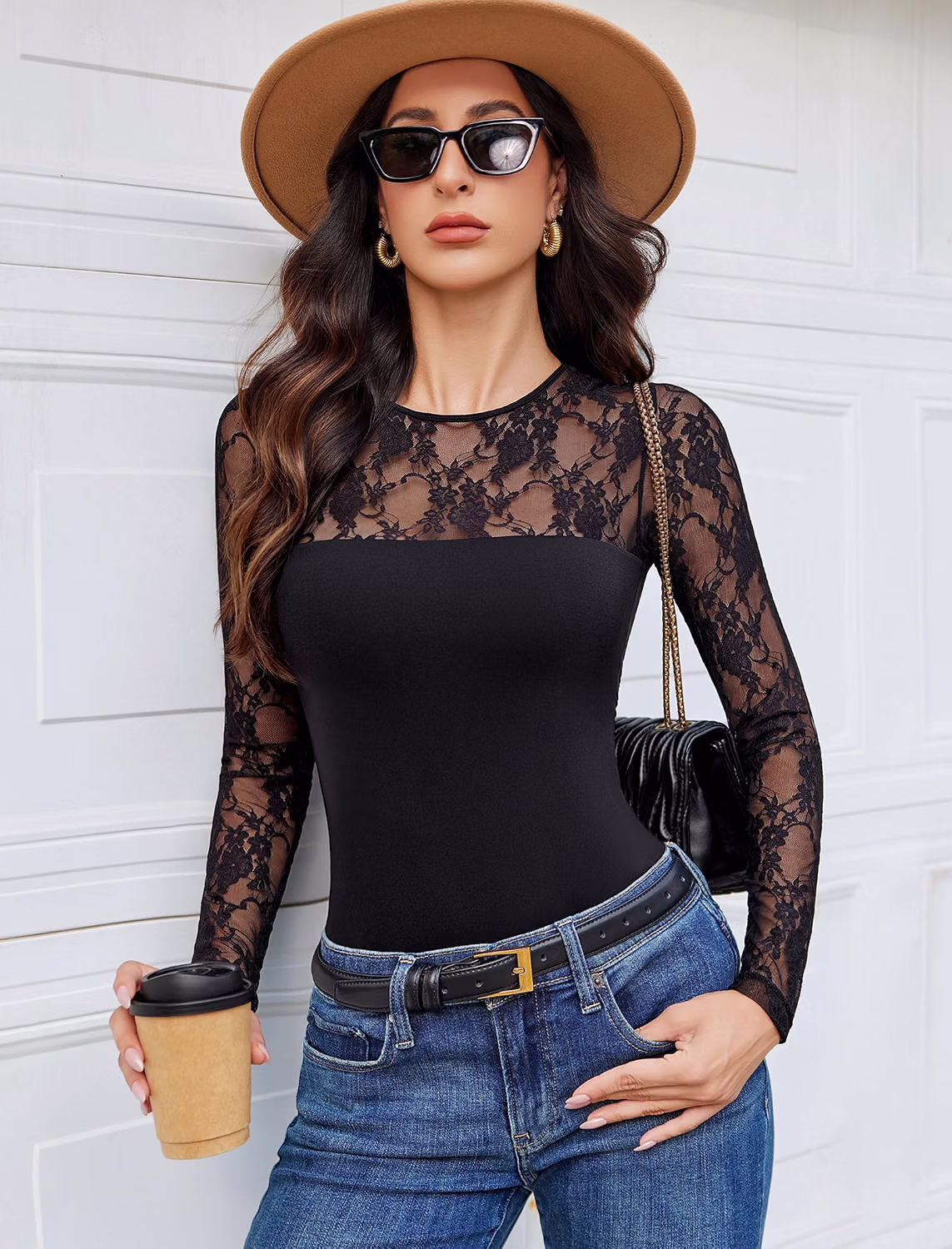 Avidlove Lace Crew Neck Long Sleeve Bodysuit — image 4