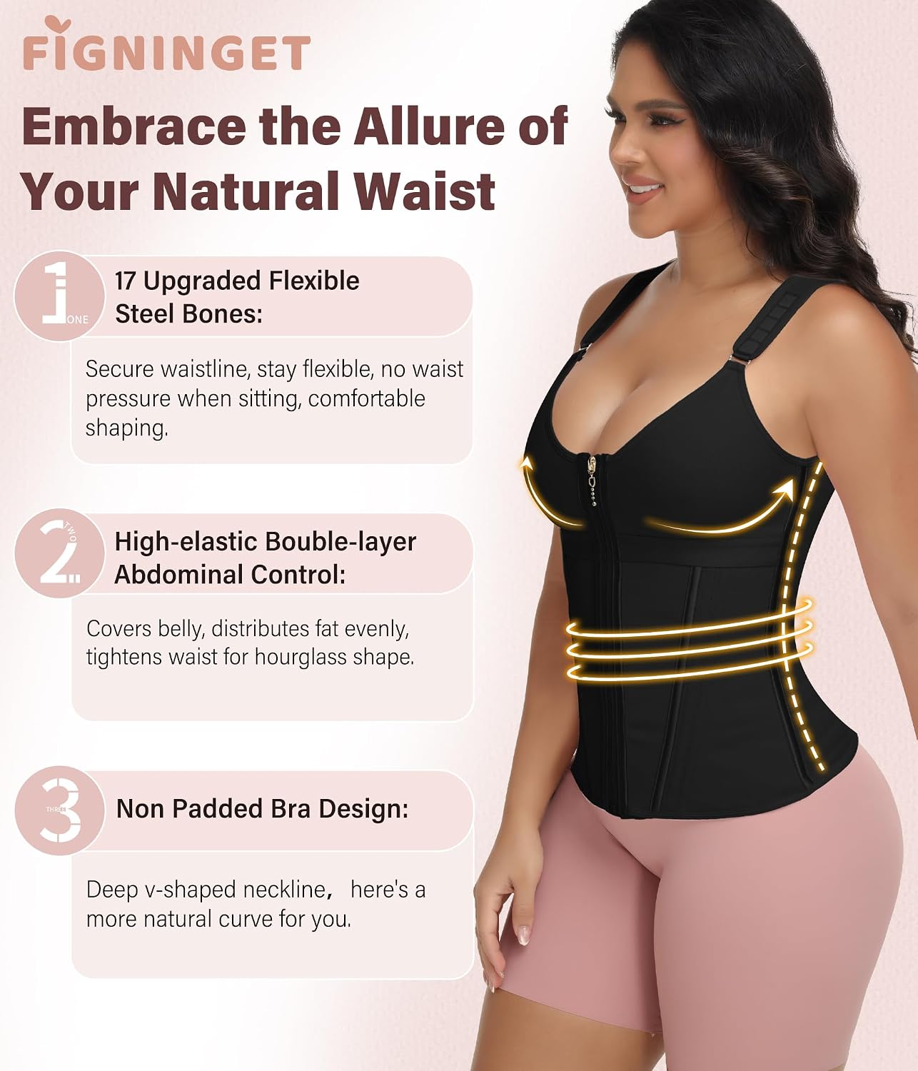 Figninget Waist Trainer Corset with 17 Bones — image 2