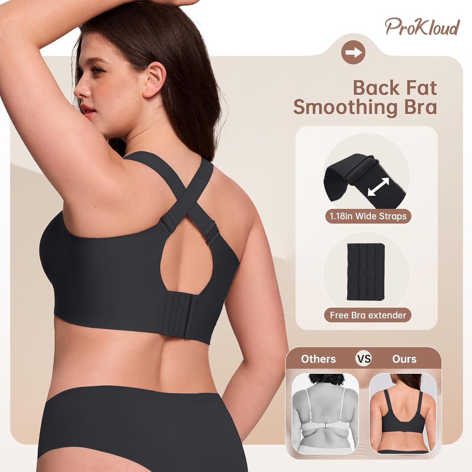 ProKloud Plus Size Wireless Full Coverage Gel Bra — image 4