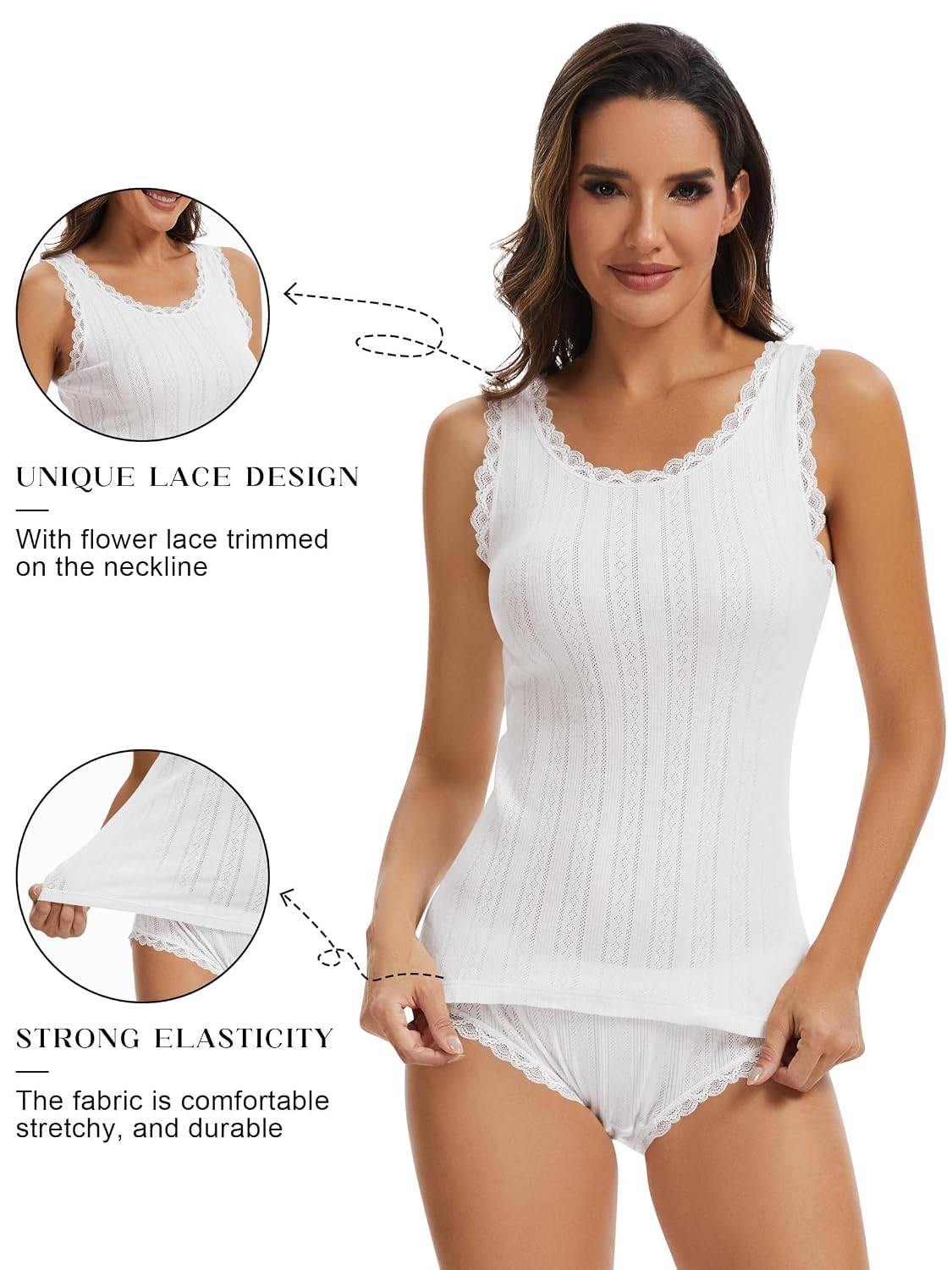 Codida Women's Lace-Trim Cami Undershirt — image 3