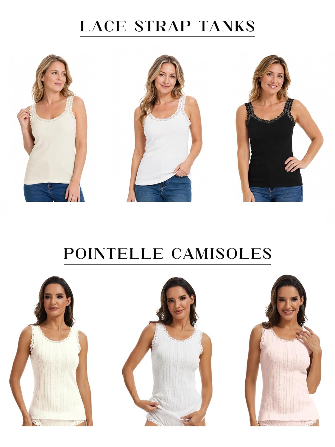 Codida Women's Lace-Trim Cami Undershirt — image 6