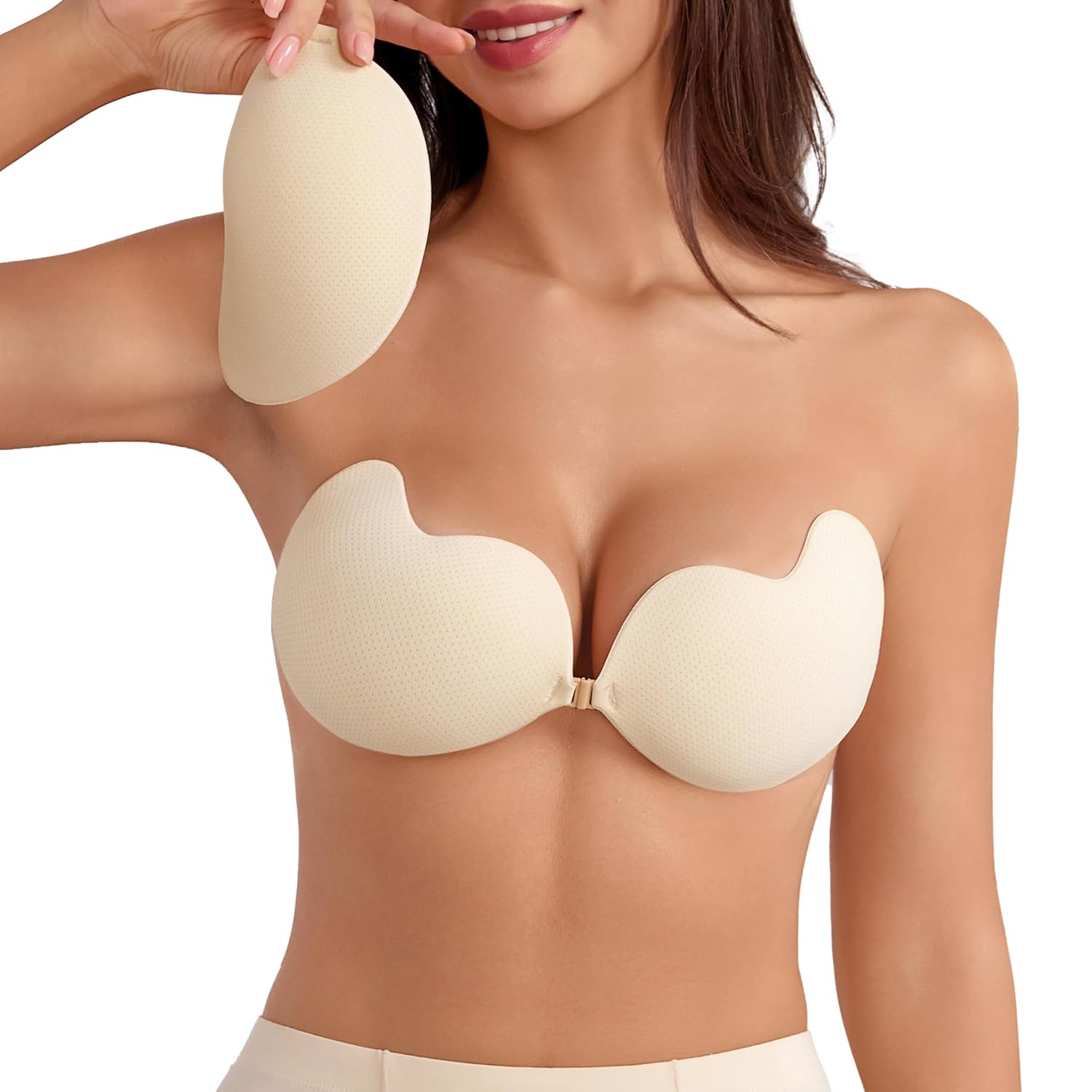 Reusable sticky push-up bra for a seamless bare-back look