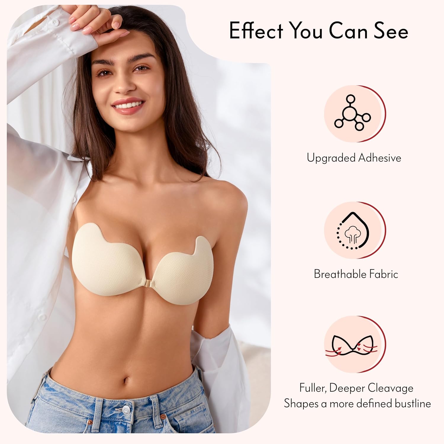 Rosefly Reusable Sticky Push Up Bra — image 2