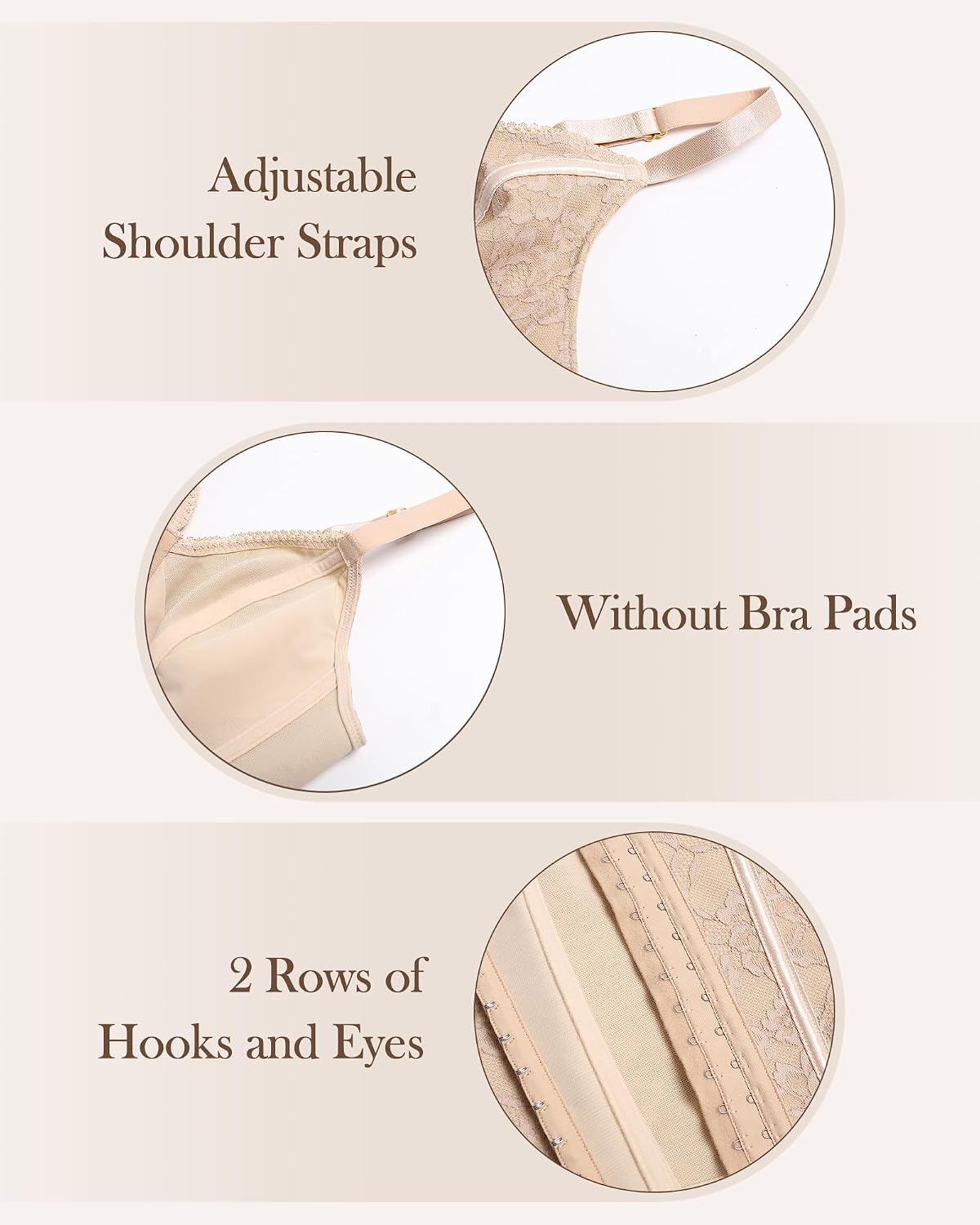 SHAPESHE Lace Waist Trainer Corset for Women — image 4