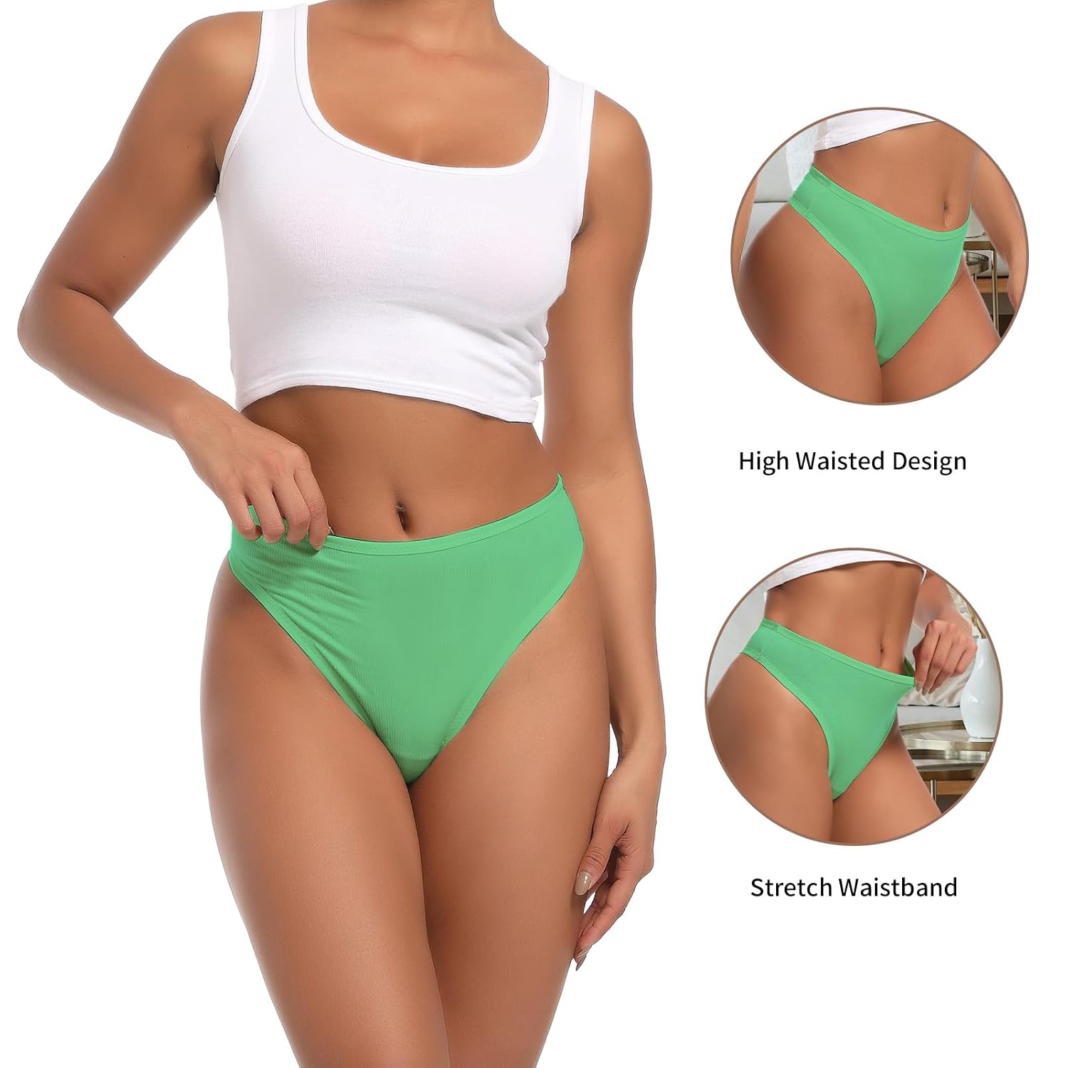 MINFOYUN Women's Cotton Thong Underwear 6-Pack — image 5