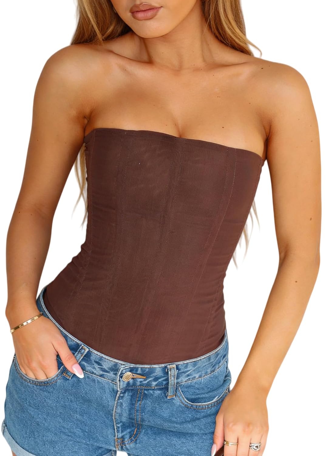 NUFIWI Mesh Strapless Overbust Corset — image 3