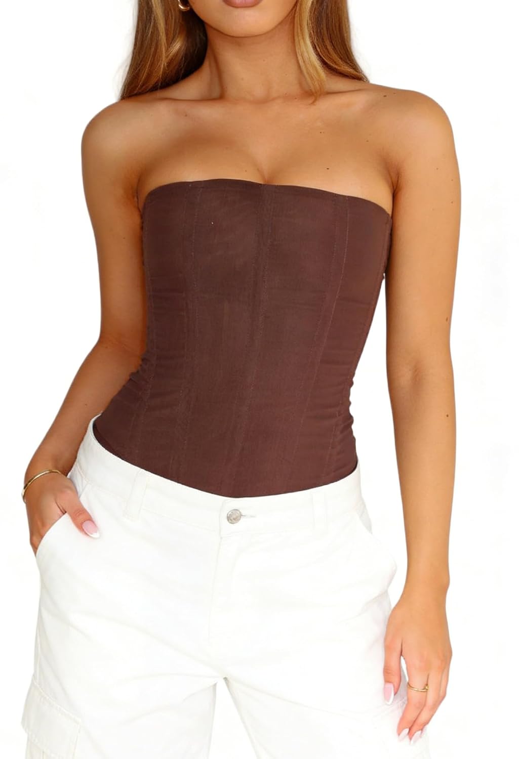 NUFIWI Mesh Strapless Overbust Corset — image 4
