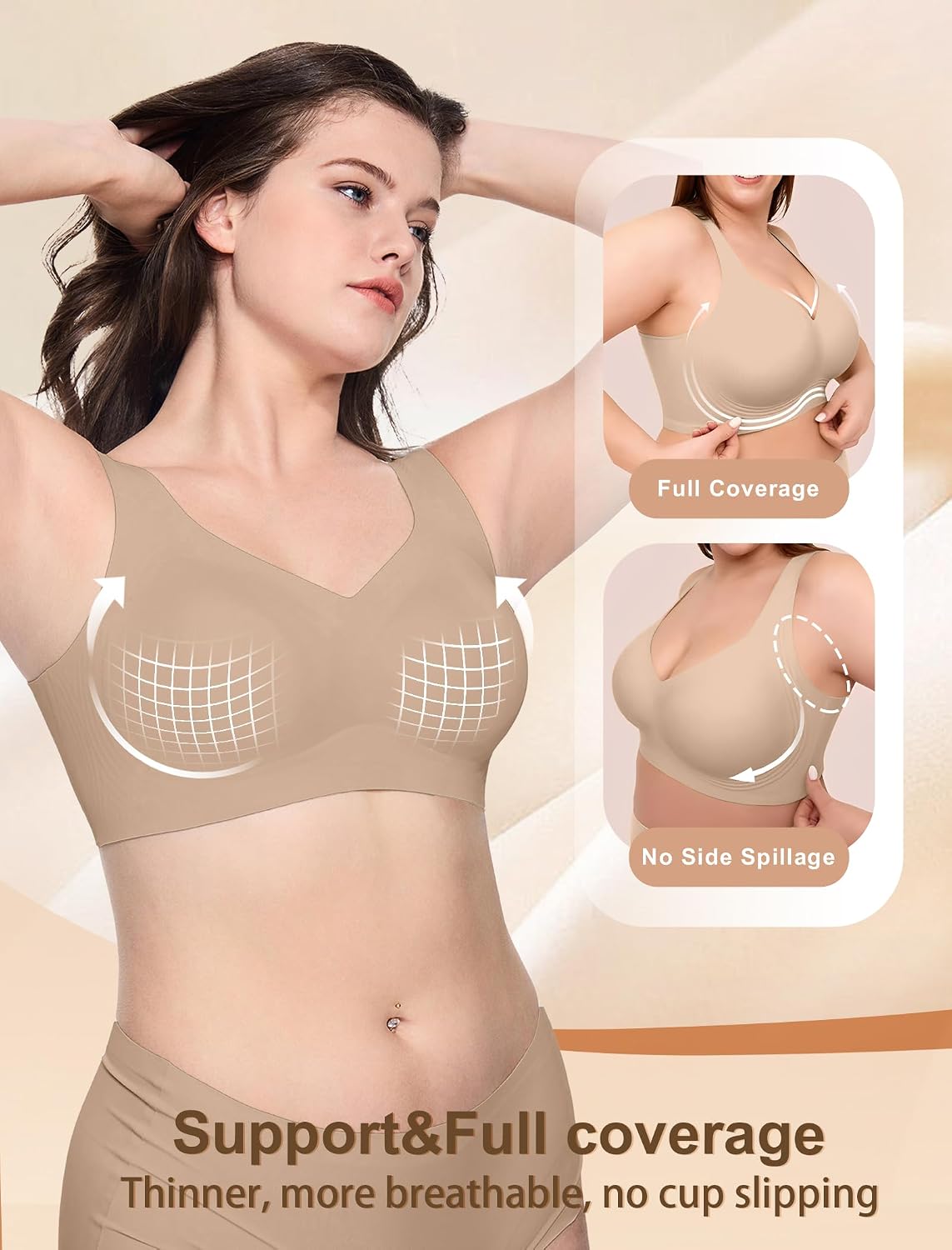 Soft Intention Jelly Wireless Seamless Push Up Bra — image 3