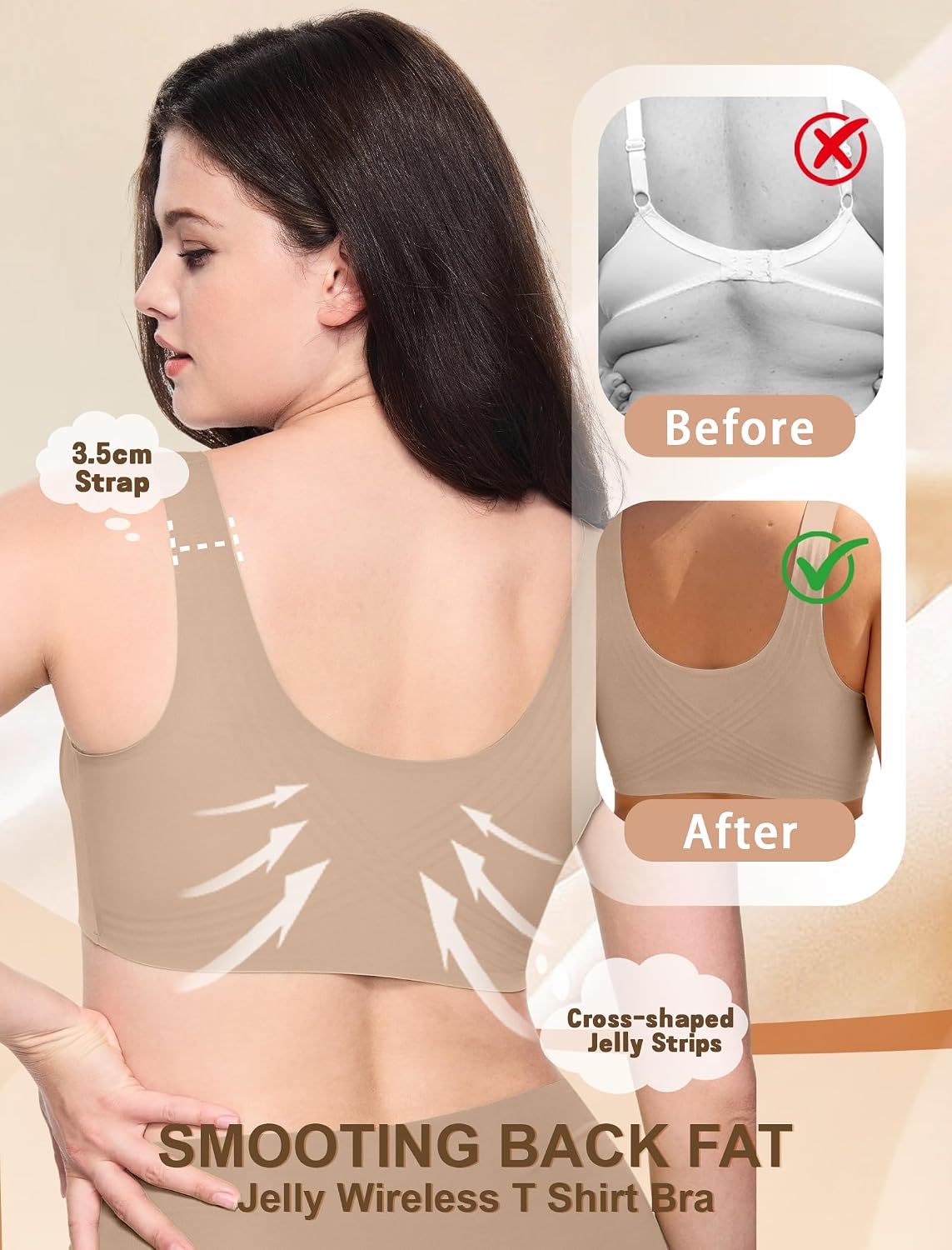 Soft Intention Jelly Wireless Seamless Push Up Bra — image 4