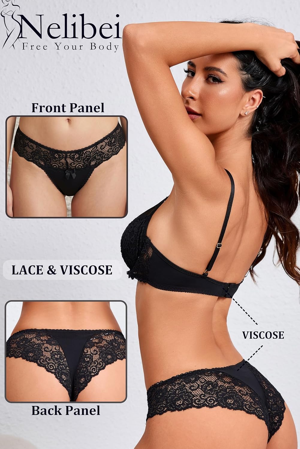Nelibei Lace 2-Piece Bra and Panty Set — image 4
