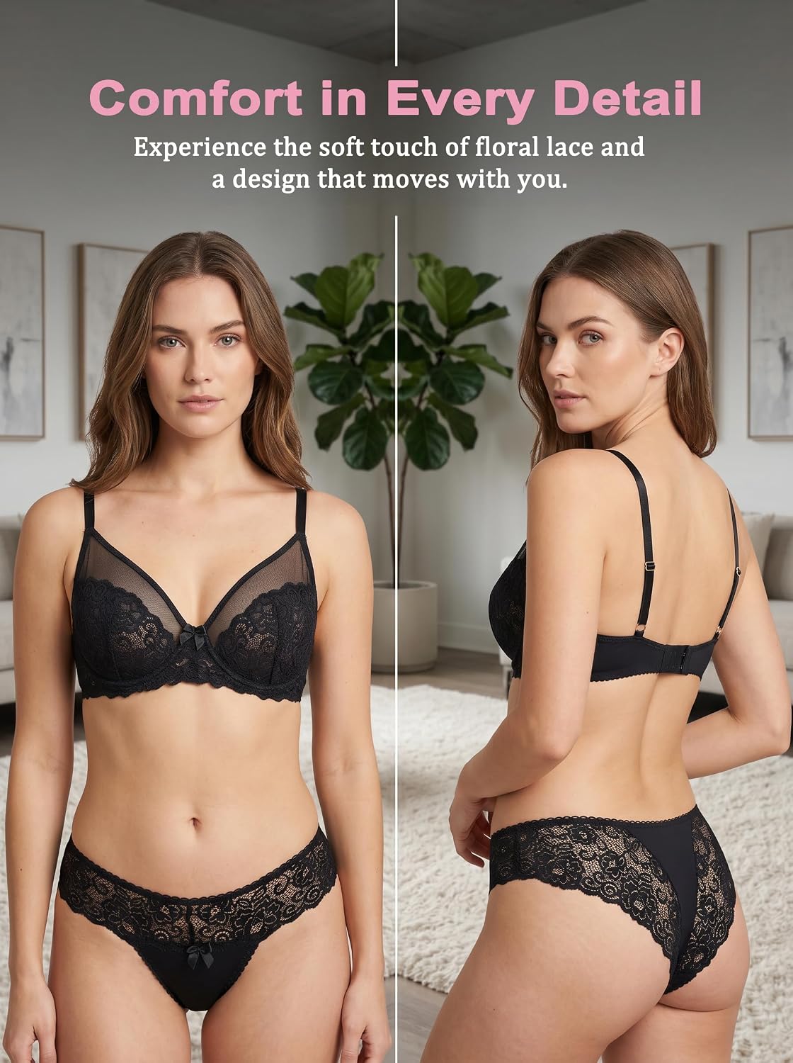 Nelibei Lace 2-Piece Bra and Panty Set — image 5