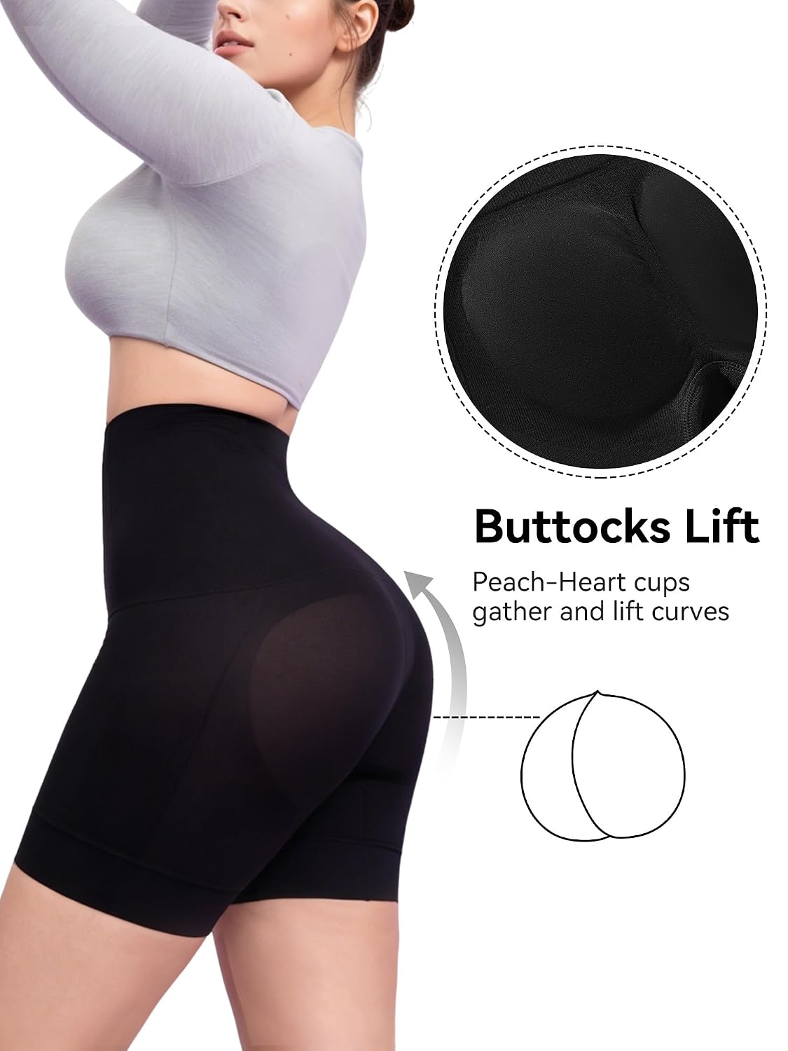 KAKAPEOPLE 2-Pack High Waist Tummy Control Shapewear Shorts — image 3