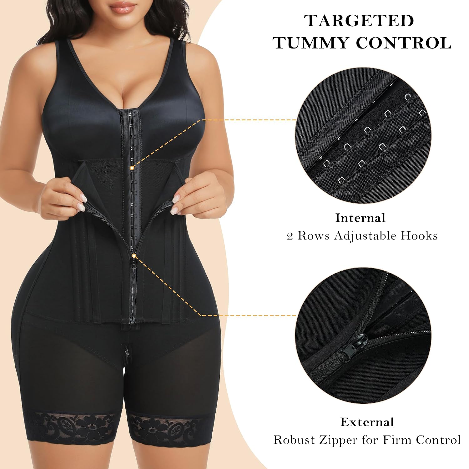 YIANNA Overbust Shapewear Tummy Control Body Shaper — image 3