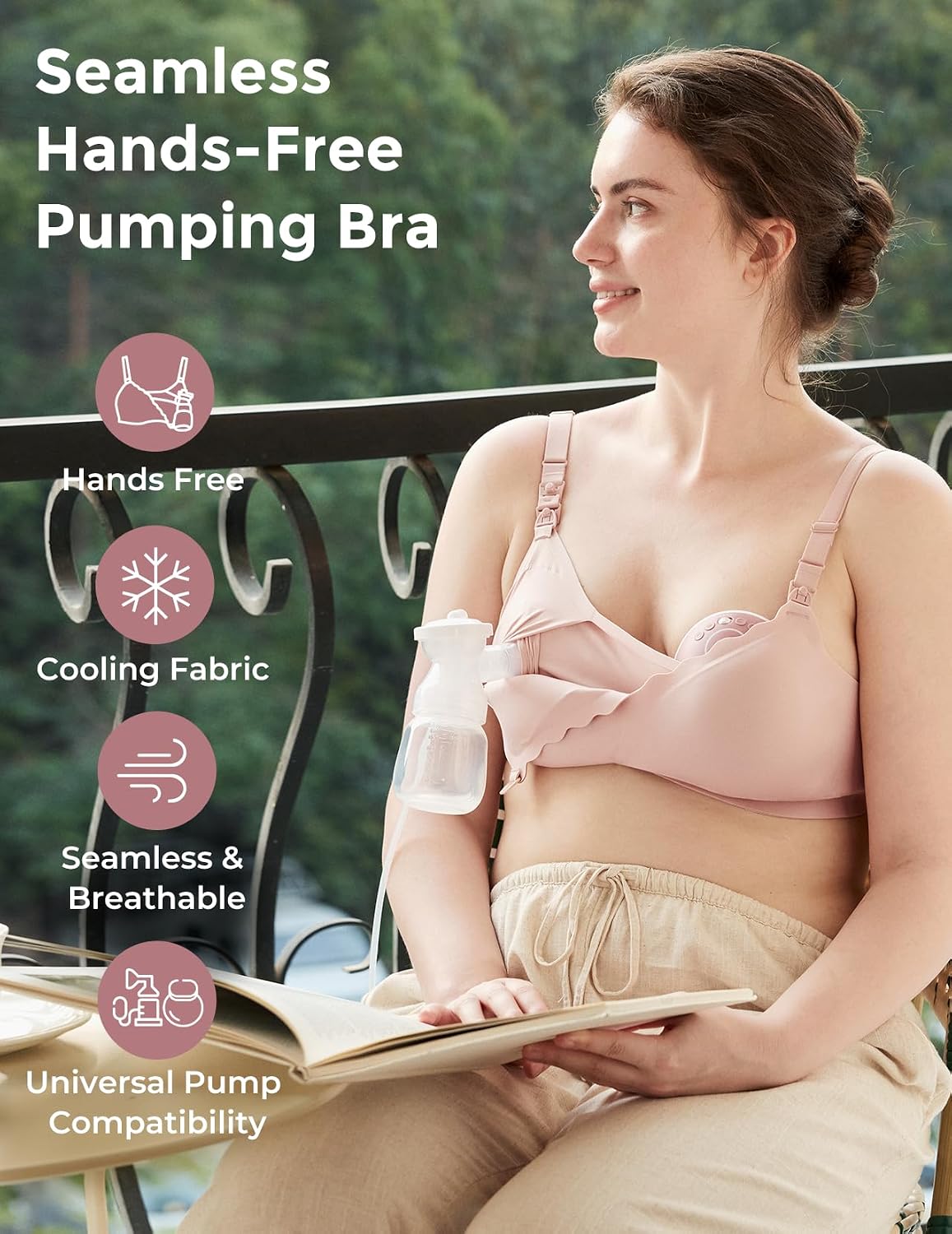 Momcozy 4-in-1 Hands-Free Pumping Bra with Cooling Support — image 2