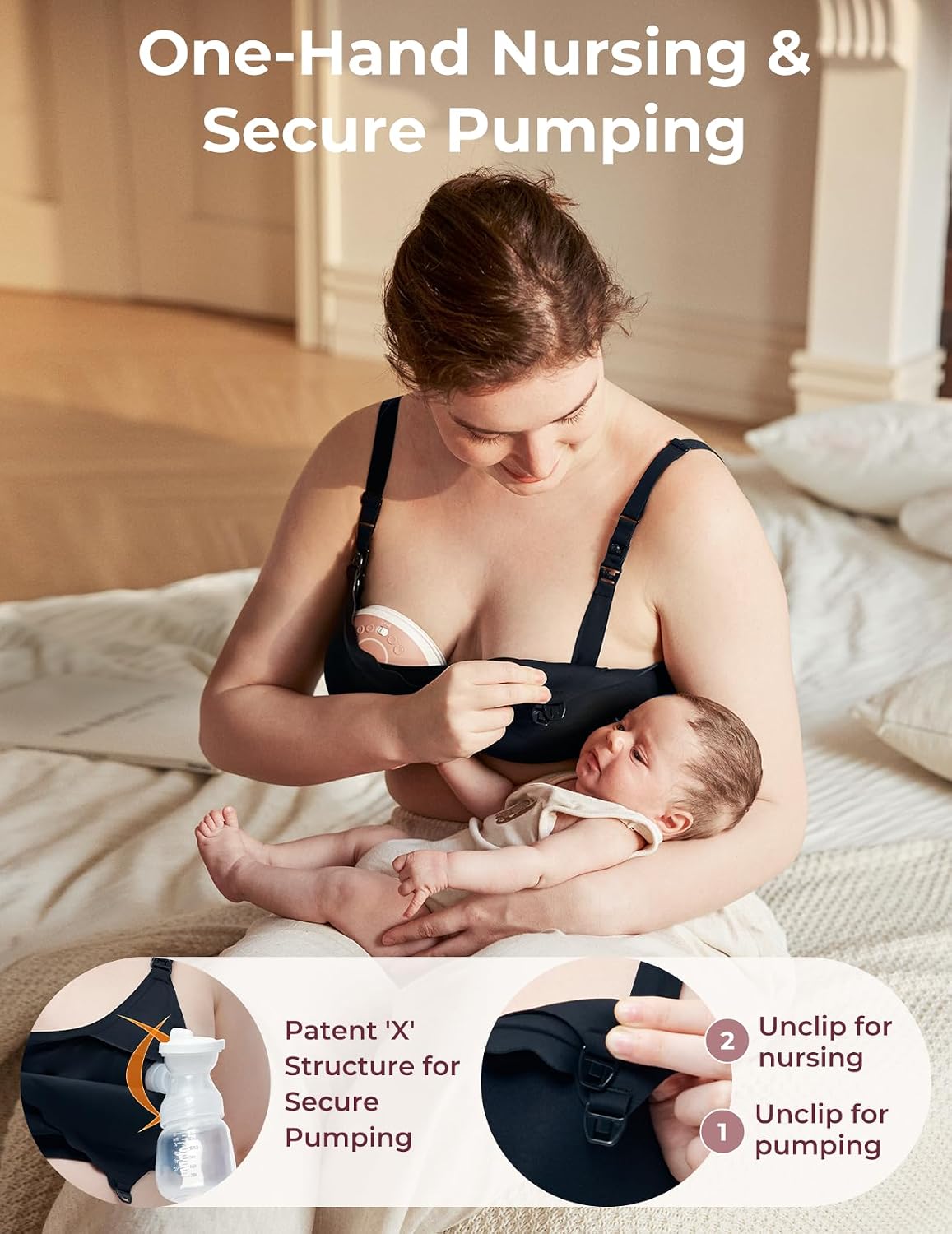 Momcozy 4-in-1 Hands-Free Pumping Bra with Cooling Fabric — image 3
