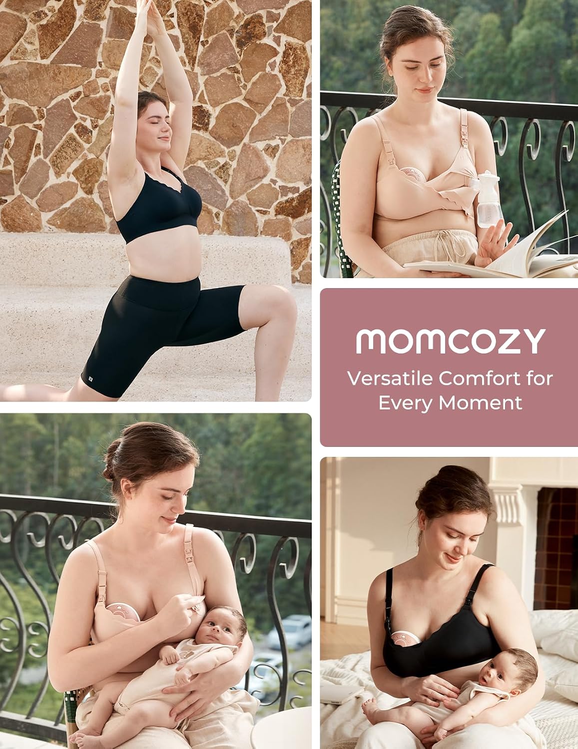 Momcozy 4-in-1 Hands-Free Pumping Bra with Cooling Fabric — image 8