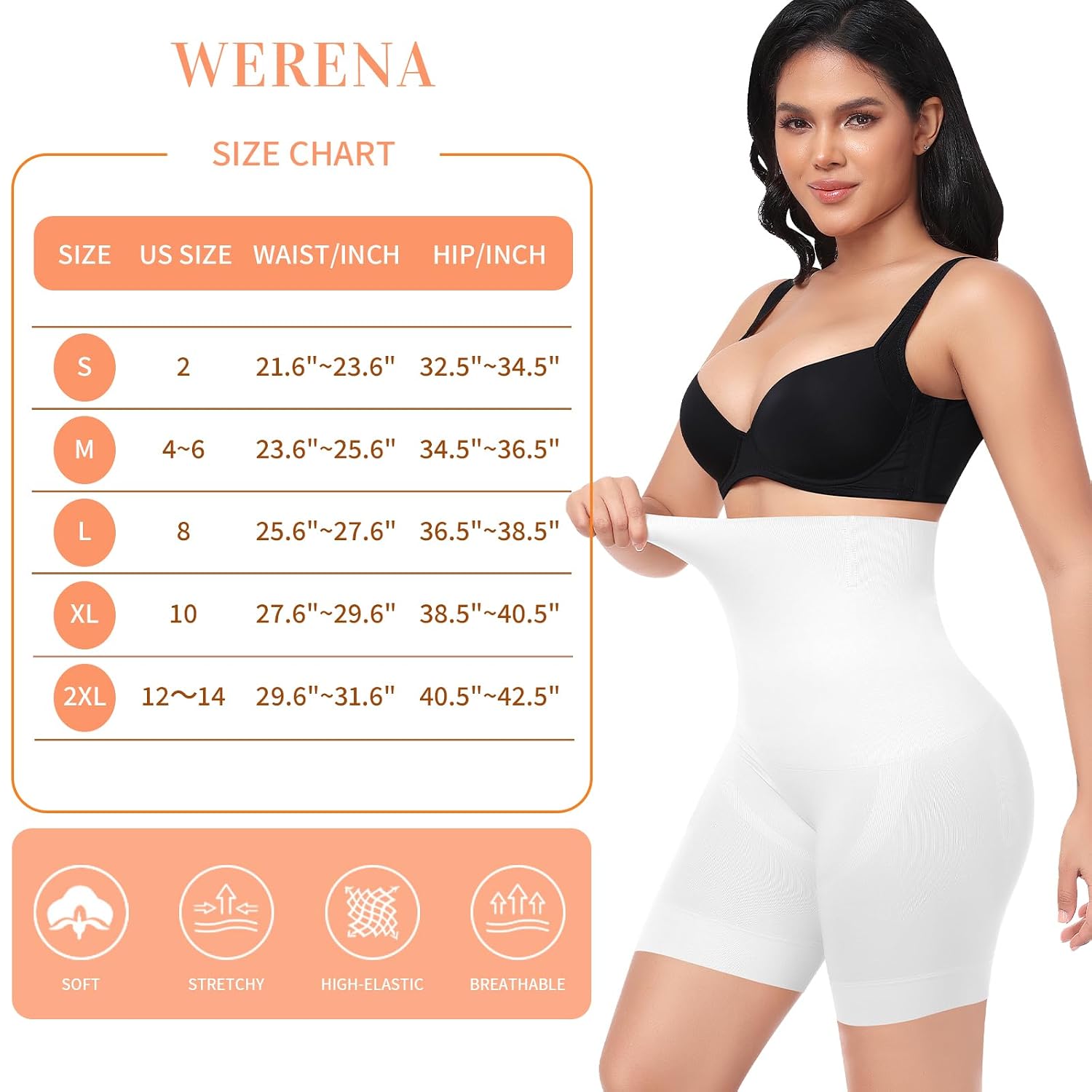 Werena High Waisted Tummy Control Shapewear Shorts — image 6