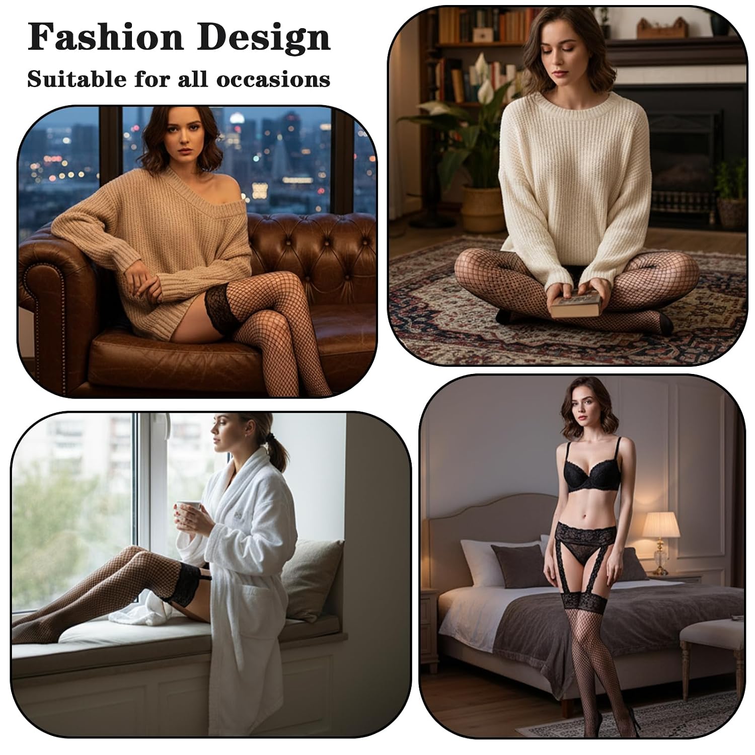 Quilax Fishnet Tights for Women — image 4