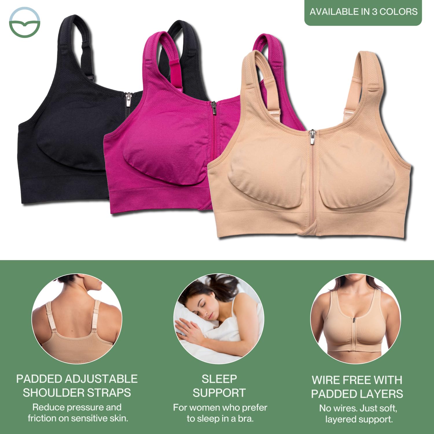 PRAIRIE WEAR HuggerVIDA Medium Compression Front Zip Bra — image 6