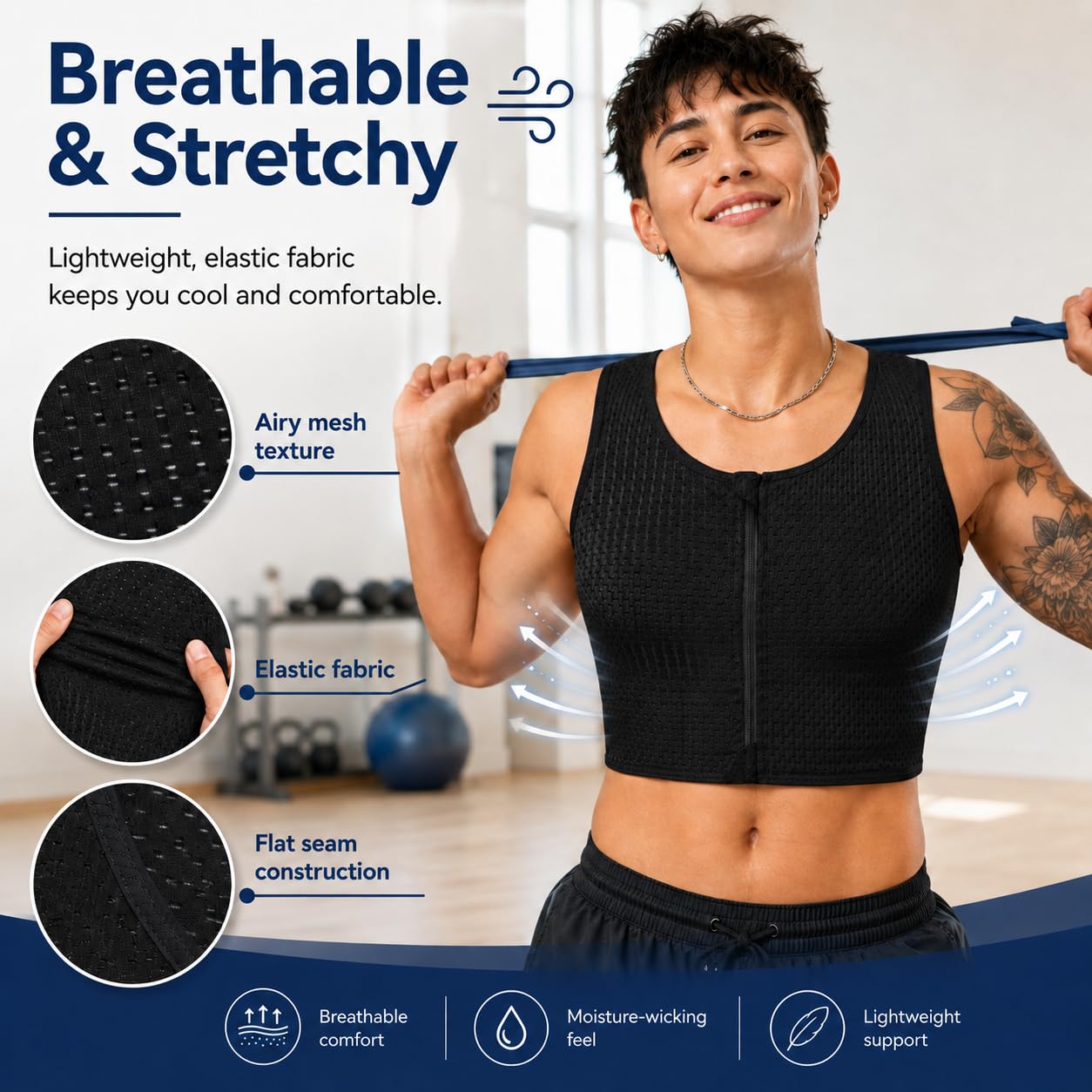 LGBT UNICORNS Zip Up Chest Binder for Trans — image 4