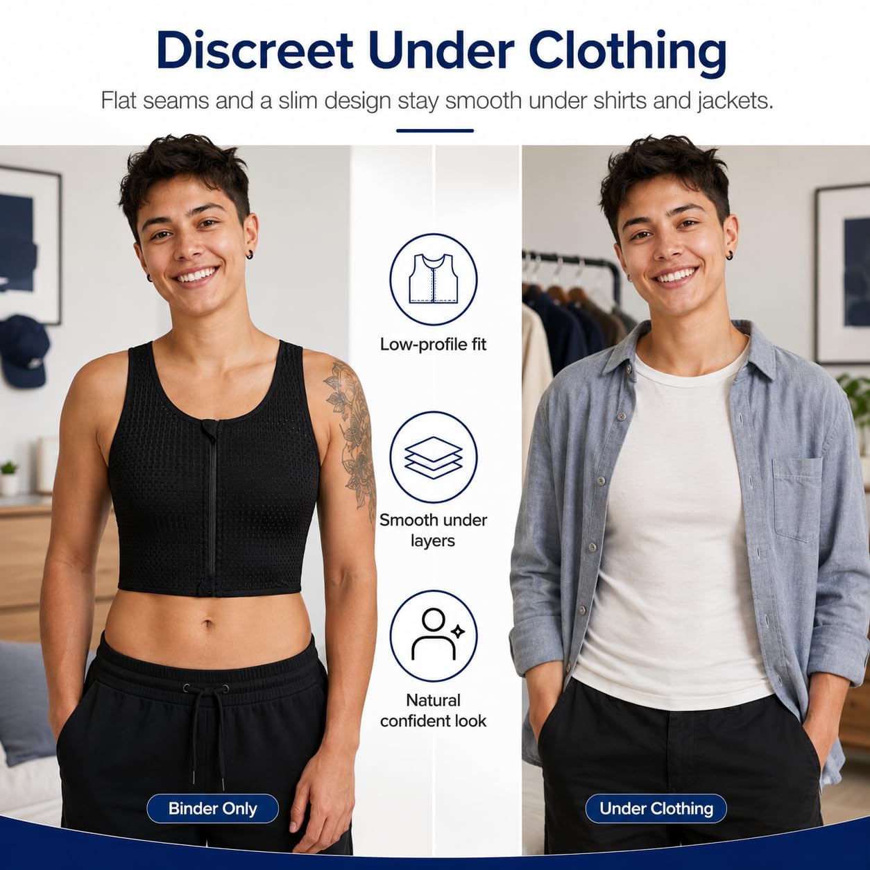 LGBT UNICORNS Zip Up Chest Binder for Trans — image 5