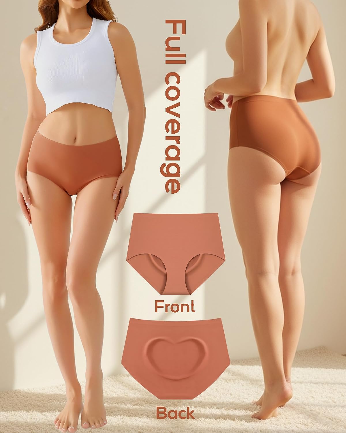 ROSYCORAL High Waisted Seamless Briefs 6-Pack — image 2