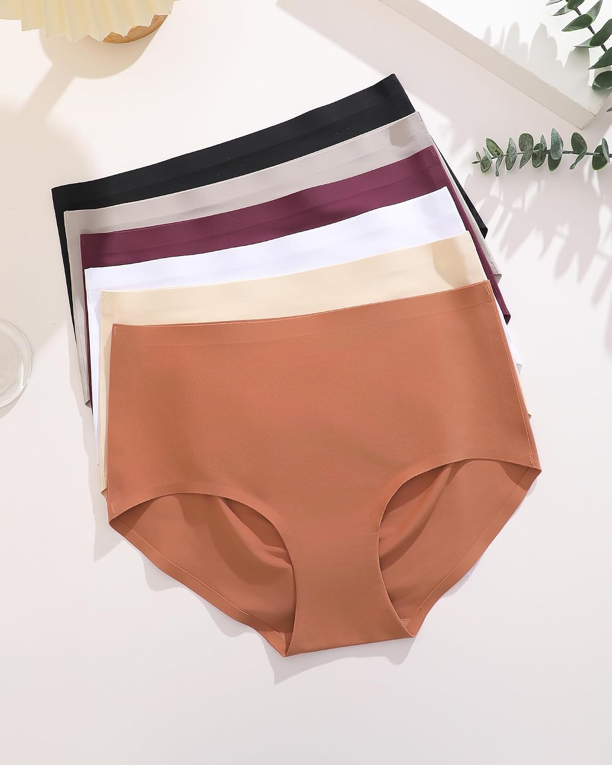 ROSYCORAL High Waisted Seamless Briefs 6-Pack — image 3