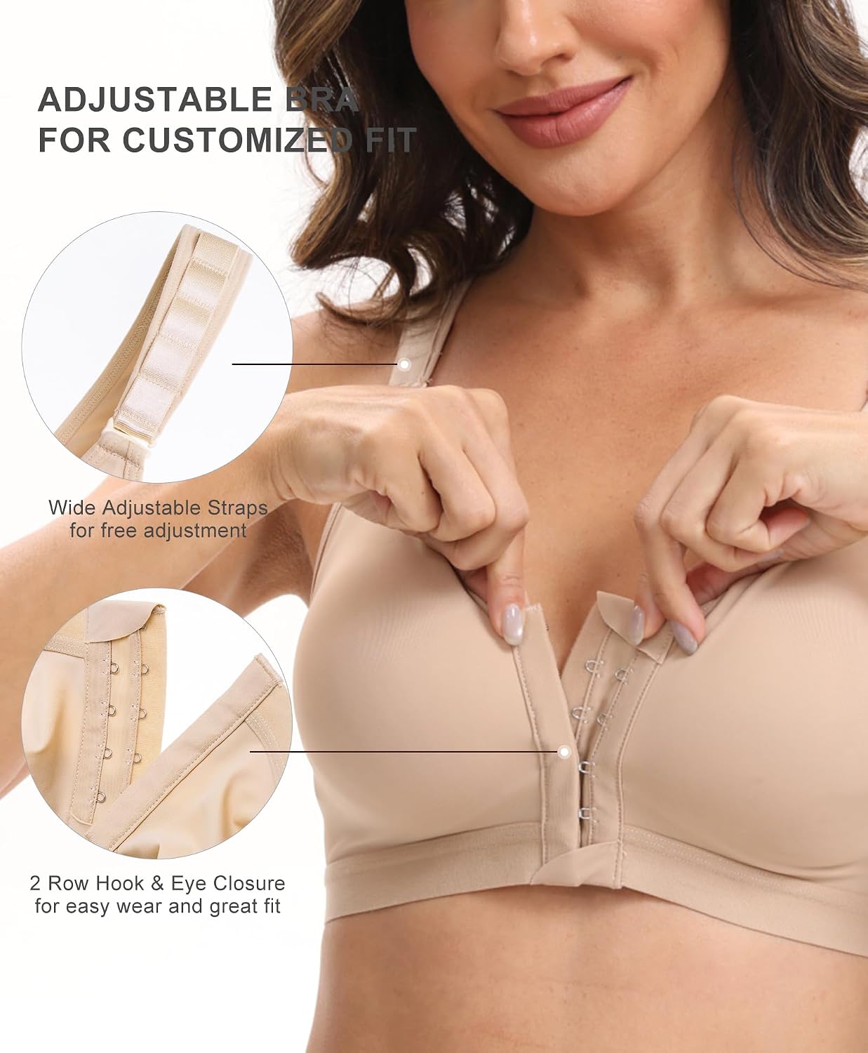 BBYDBY Front Closure Wireless Compression Bra — image 3