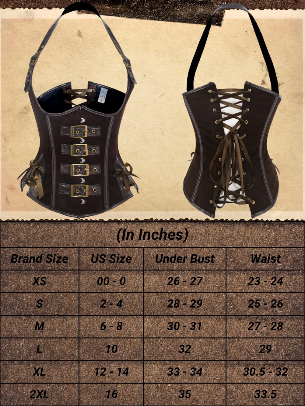 ChiaoLezhee Halter Underbust Corset with Straps — image 6