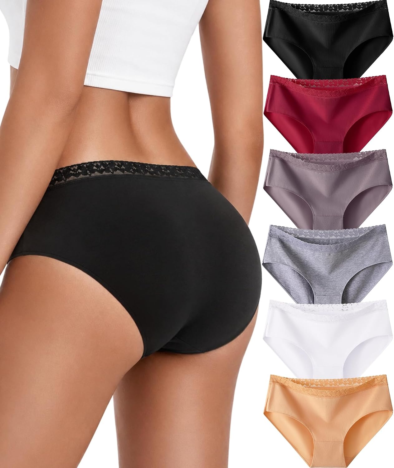 READY TO LOVE Cotton Bikini Panties 6-Pack