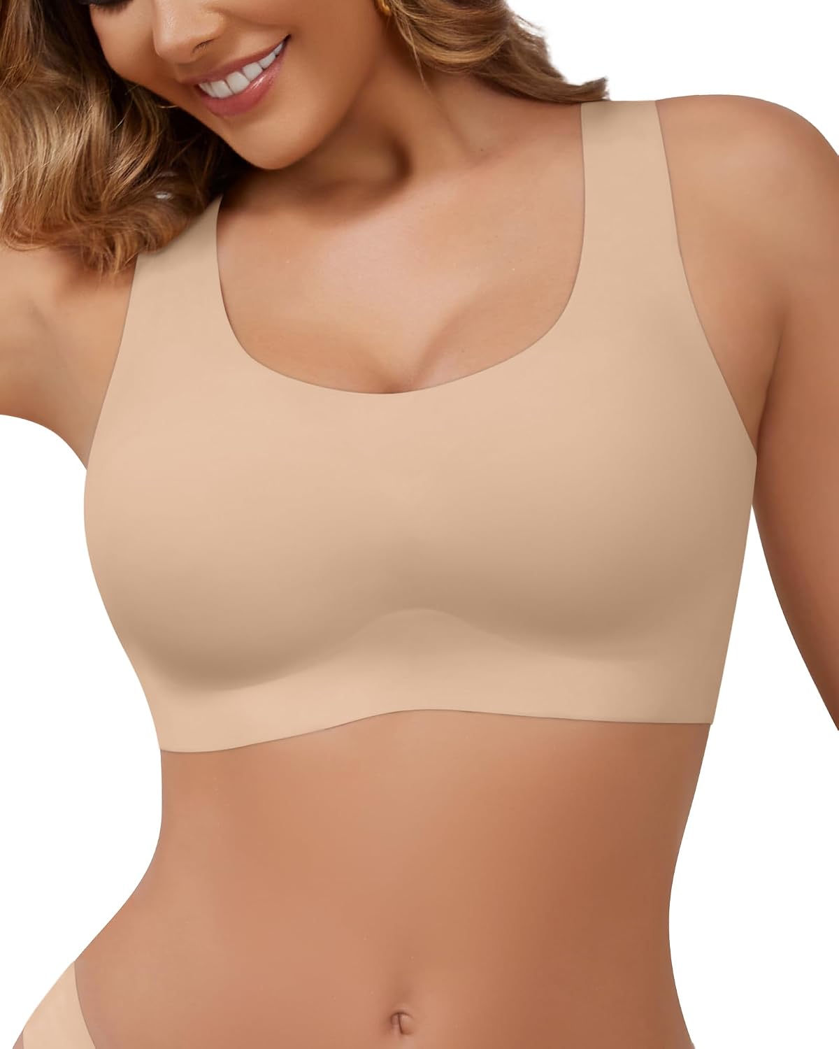 DEANGELMON Women's Seamless Wireless Full Coverage Bra — image 2