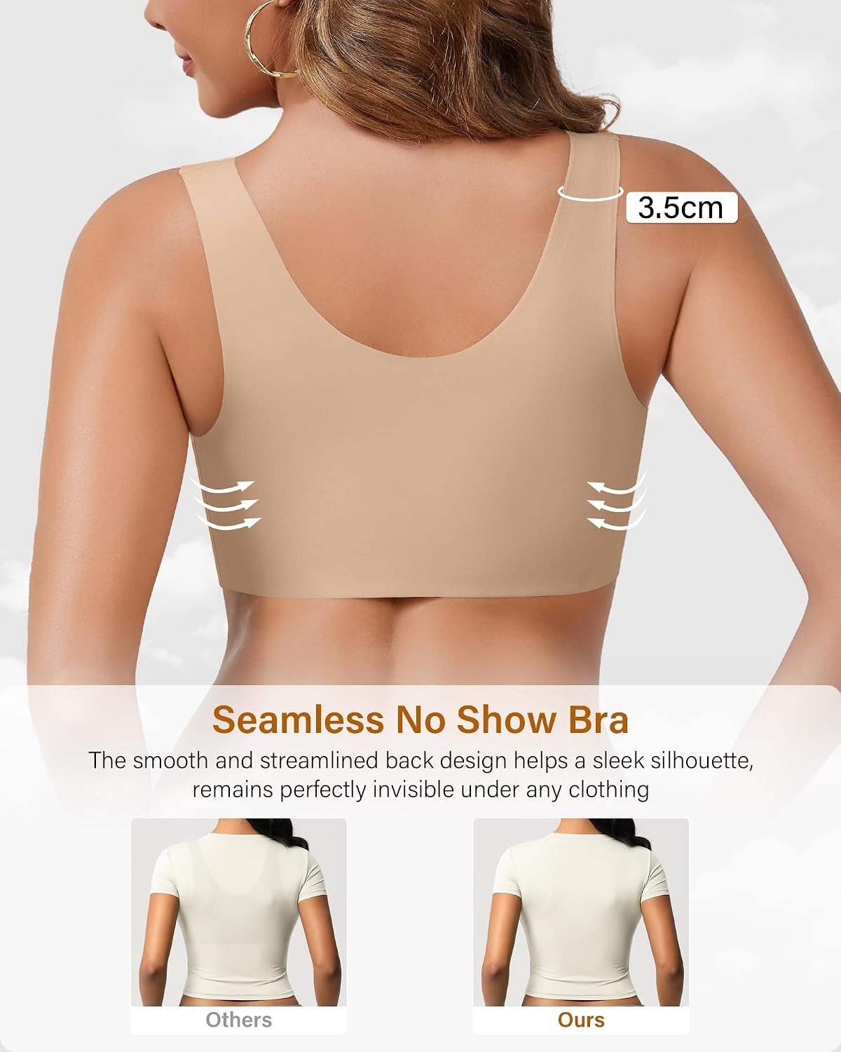 DEANGELMON Women's Seamless Wireless Full Coverage Bra — image 5